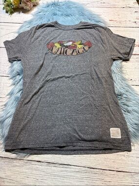 Retro Brand Chicago Hot Dog Heather Grey Tee sz L